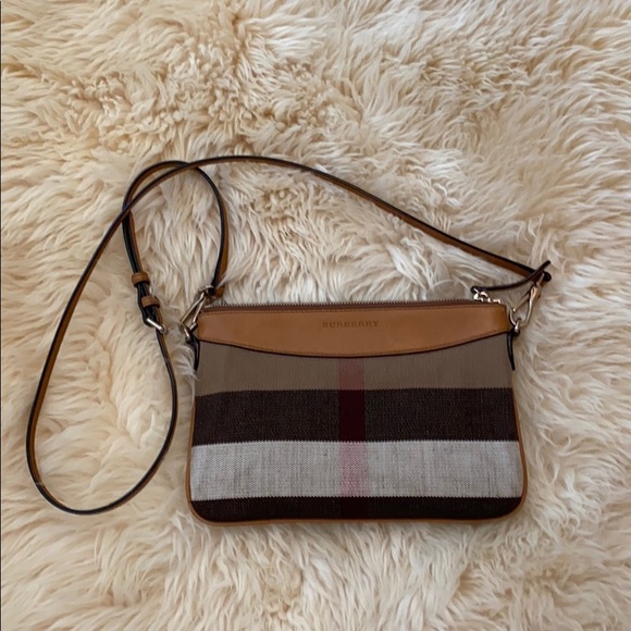burberry house check crossbody clutch